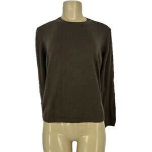 Linea Donna Medium Women Cropped Merino Wool Crewneck Sweater Made in Italy 12-4